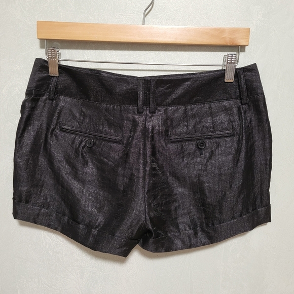 Express Black Cuffed Pleated Dress Shorts - Picture 2 of 9